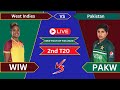 🔴 live: pak w vs wi w live , 2nd t20 | pakistan women vs west indies women live