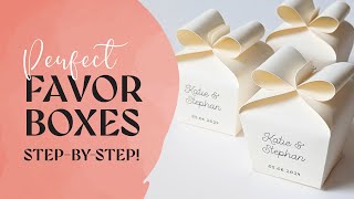 How to Assemble Custom Bow-Closure Favor Boxes