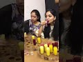 ahaana krishna and sisters juice challenge #short