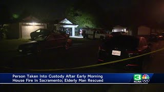 Elderly man rescued from suspicious house fire in Sacramento