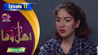 Ahl e Wafa - EP 12 | Aplus| Areej Mohyudin, Noor,Daniyal Afzal | Pakistani Drama | CIG1