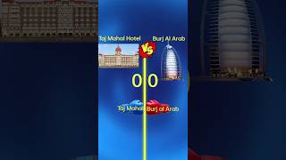 Taj Mahal Hotel vs Burj Al Arab Comparison Wait for end 😲 @BrainXMania#shorts #ytshorts #viral