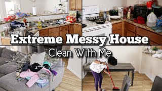 Extreme Clean With Me | Messy House Cleaning Motivation | Real Life cleaning | Time lapse Cleaning
