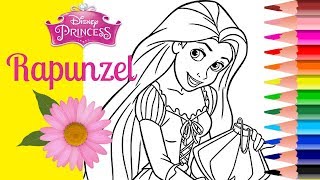 COLORING RAPUNZEL DISNEY PRINCESS Coloring pages Coloring book How to Color Princess