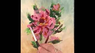 How to paint pink roses. Another painting techniques in acrylic paints. Fun and easy step by step!