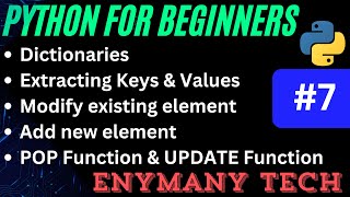 Python Dictionaries: Extract Keys, Update Values & More | Python for Beginners (2025)