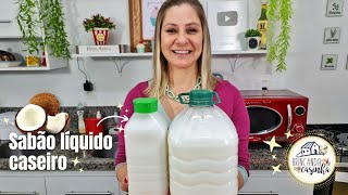 SABÃO LÍQUIDO DE COCO QUE DURA O MÊS TODO - BARATO, RÁPIDO E FÁCIL - Adriana Fernandino