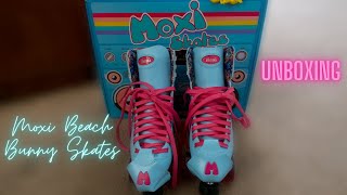 Unboxing \u0026 breaking in my new Moxi Beach Bunny Skates | Meet Sky🛼🦋💕