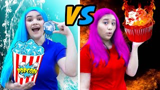 HOT VS COLD PRANK | GIRL ON FIRE VS ICY GIRL! 6 FUNNY SITUATIONS BY CRAFTY HACKS