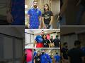 Shreyanka Patil meets Virat Kohli, Maxwell and Dinesh Karthik #shreyankapatil  #womenscricket ￼