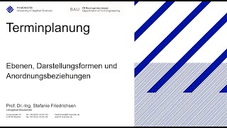 Schnuppervorlesung Bauingenieurwesen FH Münster: Terminplanung bei Bauprojekten