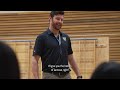 kevin crowley teaches the vancouver warriors stick to school p.e program