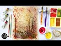 Paint THE ULTIMATE WATERCOLOR fall trees - PLUS quality time in my garden with dogs, sheep and hens!