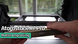 Atomstack X7 PRO 50W Testing metal engraving