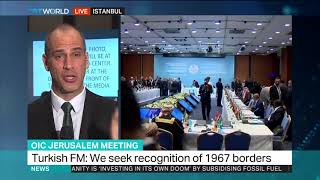 Turkish FM says Turkey seeks recognition of 1967 Palestinian borders