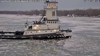 Candace Elise passing Algonac & Marine City on Jan 30th, 2025