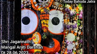 Sinha Dwar opening rituals Patitapaban Mangal Arati Darshan Sri Jagannath Temple, Puri Dt.28/06/2023