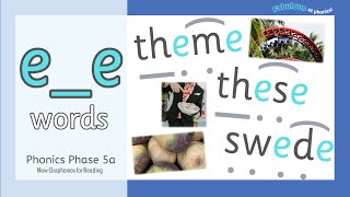 e_e Words | Blending for Reading | Phonics Phase 5a