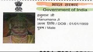 An Aadhar card for Lord Hanuman delivered in Rajasthan