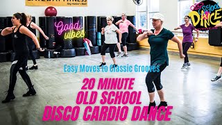 DISCO WORKOUT: Old School Dance Fitness, 20 Min Silver Sneakers/Senior Cardio Dance Workout #osdf
