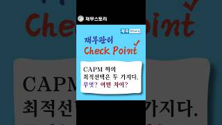 CAPM 하의 최적선택은 두 가지다./회계사(CPA) 재무관리 #shorts