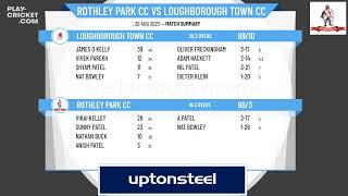 Leicestershire \u0026 Rutland CL - County Cup - Rothley Park CC 1st XI v Loughborough Town CC 1st XI