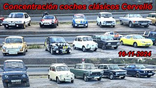 ✅️Concentracion coches clásicos Cervello. Viaje a los 70, 80 y 90. Voitures classiques.