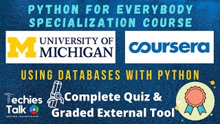 Coursera : Using Databases With Python | All Weeks Graded Assignments and Quizzes Solved