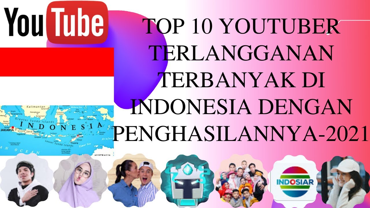 TOP 10 Most SUBSCRIBED YOUTUBERS IN INDONESIA With Their Earning | 2021 ...