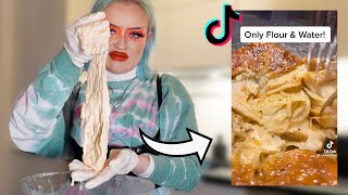 I tested viral Tik Tok food trends (Chicken made from Flour!!)
