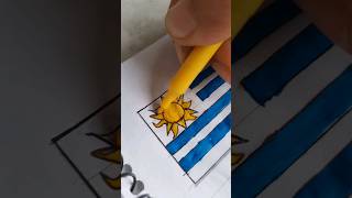 desenhando a bandeiras do Uruguai#paises #mundo#bandeira #drawing#edit#cartoon #viral#video #shorts