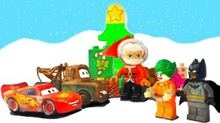 Duplo Lego Santa Saves Christmas, Lego Batman Takes Joker to Jail, Cars Lightning McQueen Cars Movie