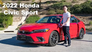 2022 本田思域喜美Honda Civic Sport 运动版评论和试开 - 美国最热门的小型轿车