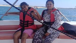 niki ka parasailing# shivrajpur beach dwarika# Amita vlogs world