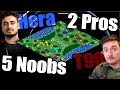 2 Pros vs 5 Noobs