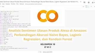 Analisis Sentimen Ulasan Produk Alexa di Amazon: Perbandingan Akurasi Algoritma