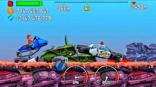 hill climb racing - snow mobile on junkyard | android iOS gameplay  #437 Mrmai Gaming