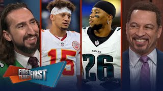 Eagles beat Rams, Saquon Barkley in MVP talks, Chiefs ‘want blowouts’ | NFL | FIRST THINGS FIRST