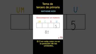 Descomposición de un número de tres cifras | Tercero de Primaria