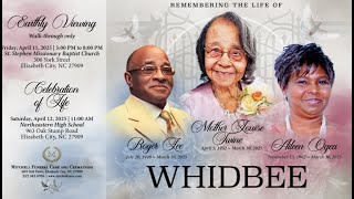 Celebrating the Life of Mother Louise T. Whidbee, Roger L. Whidbee and Aileen O. Whidbee