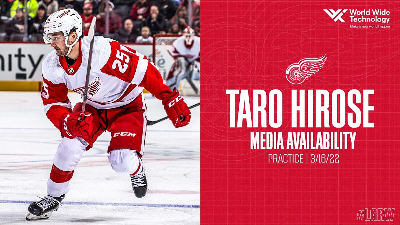 Taro Hirose | Detroit Red Wings Practice | 3/16/22 - YouTube