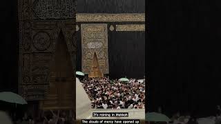 It's raining in Makkah, The clouds of mercy have opened up. #saudiarabia #makkah #makkahlive