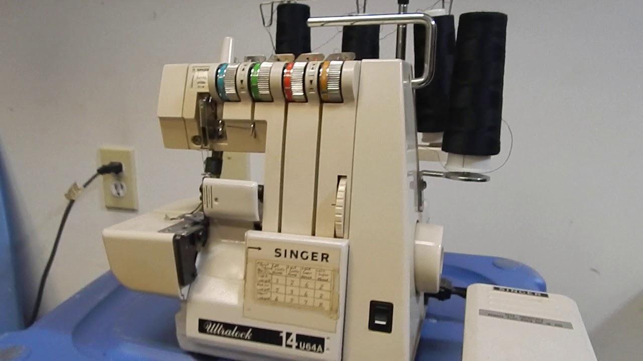 SINGER ULTRALOCK 14U64A SERGER SEWING MACHINE W FOOT PEDAL EBAY PRODUCT ...