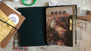 다이어리꾸미기 | 직접만든 빈티지 플립북 | 트래블러스노트 패스포트사이즈 수제노트 | travelers notebook flip book