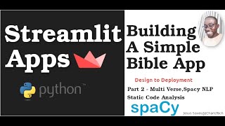 Building A Simple Bible App with Streamlit Python - Spacy, MultiVerse & Static Code Analysis(Part 2)