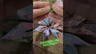 Sakura Paper Asmr Origami Paper Crane Folded from Petal #shorts #asmr #art
