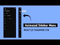 Responsive Sidebar with React React js and tailwind React js and tailwind css