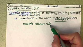 Chem121 Scientific/Standard Notation (1.4)