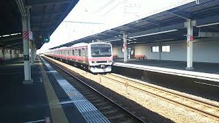 京葉線209系500番台 ｹﾖ34 快速東京行き 市川塩浜駅通過