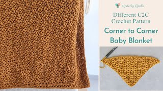 Corner to Corner Crochet Blanket - Free Different C2C Crochet Pattern